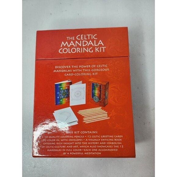 THE Celtic Mandala Coloring Kit Greeting Cards Meditation Ancient Wisdom Mantra - Picture 4 of 6